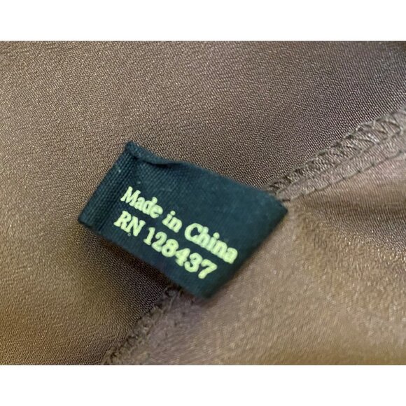 Khaki‎ Tan Large V-Neck Blouse With Utility Pockets Basic Classic Casual Modern - Picture 5 of 5